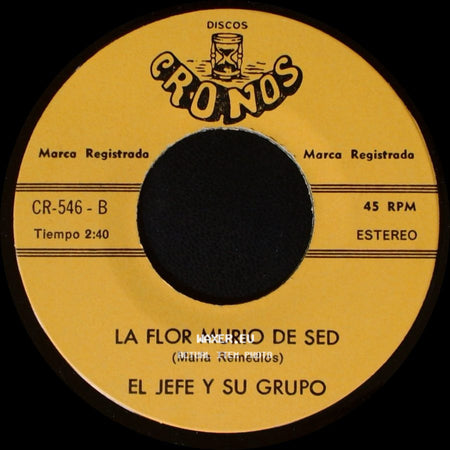 El Jefe Y Su Grupo - Engañales Mi Amor / La Flor Murio De Sed side B