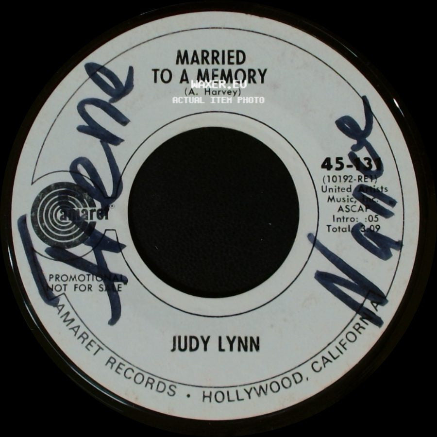 Judy Lynn - Married To A Memory / Married To A Memory side A