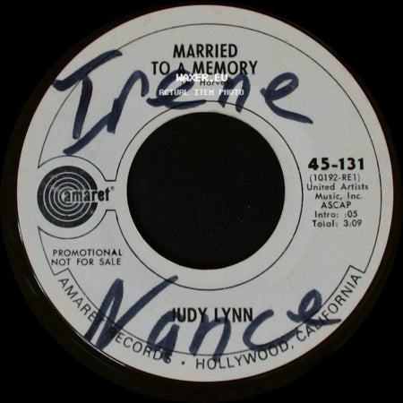 Judy Lynn - Married To A Memory / Married To A Memory side B