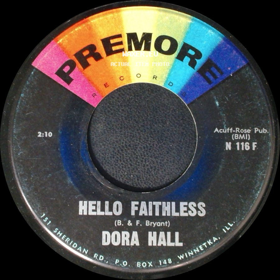 Dora Hall - Hello Faithless / I Don't Want Your Kisses side A