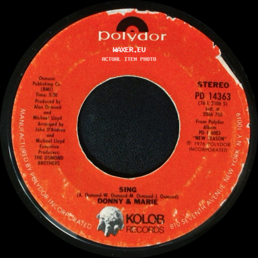Donny & Marie - Ain't Nothing Like The Real Thing / Sing side B