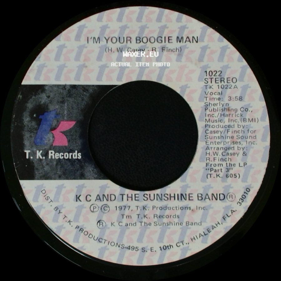 K C And The Sunshine Band - Wrap Your Arms Around Me / I'm Your Boogie Man side B