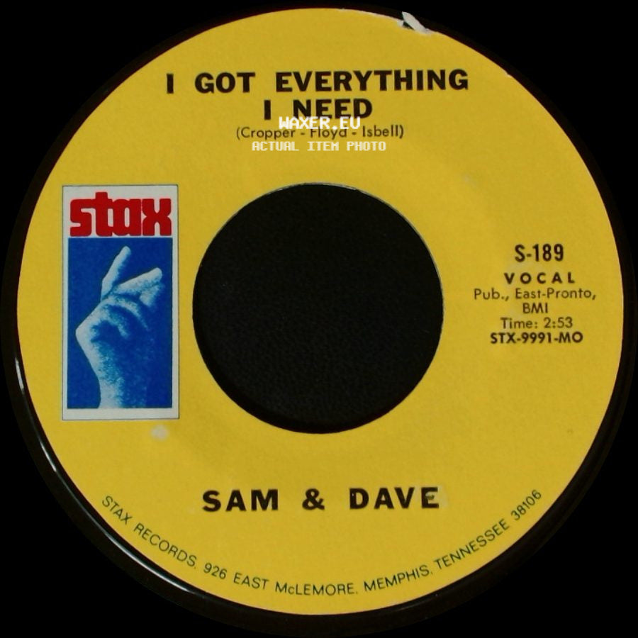 Sam & Dave - Hold On! I'm A Comin' / I Got Everything I Need side B