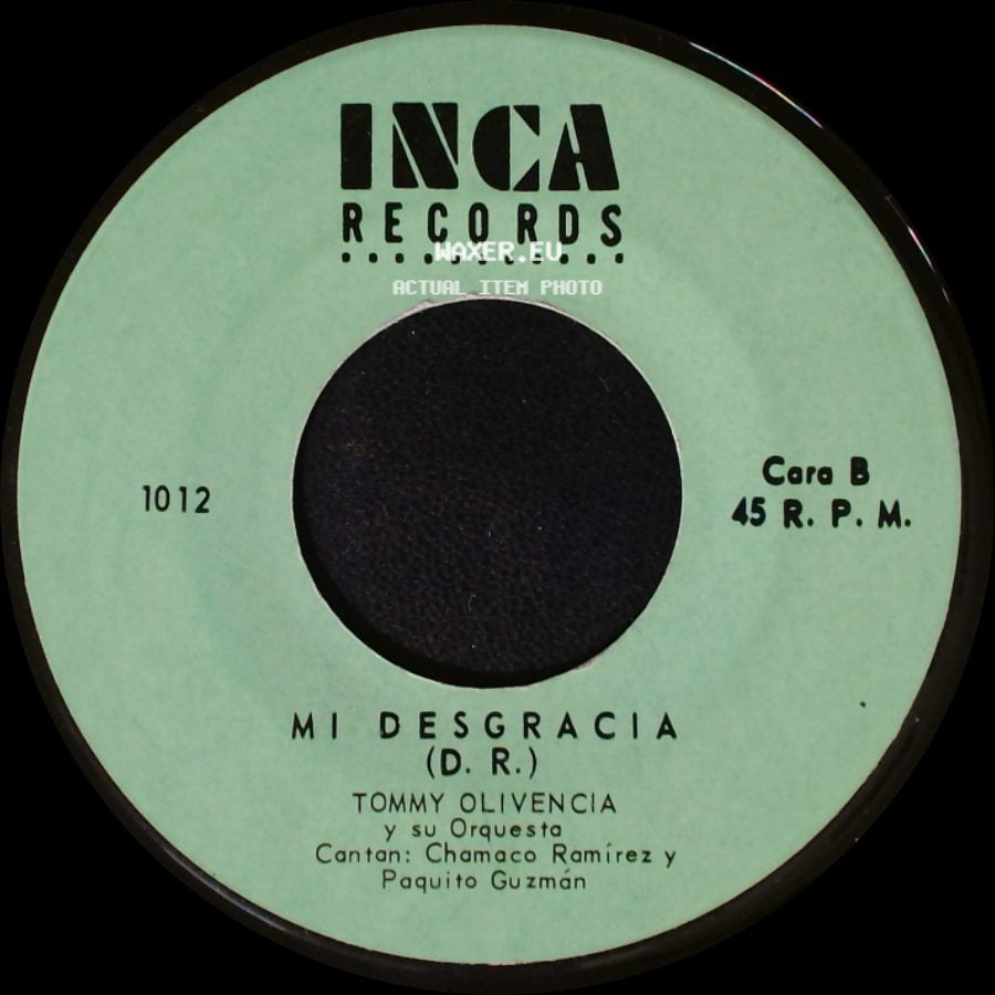 Tommy Olivencia Y Su Orquesta - Sabroso (Luis Cafe) / Mi Desgracia side B