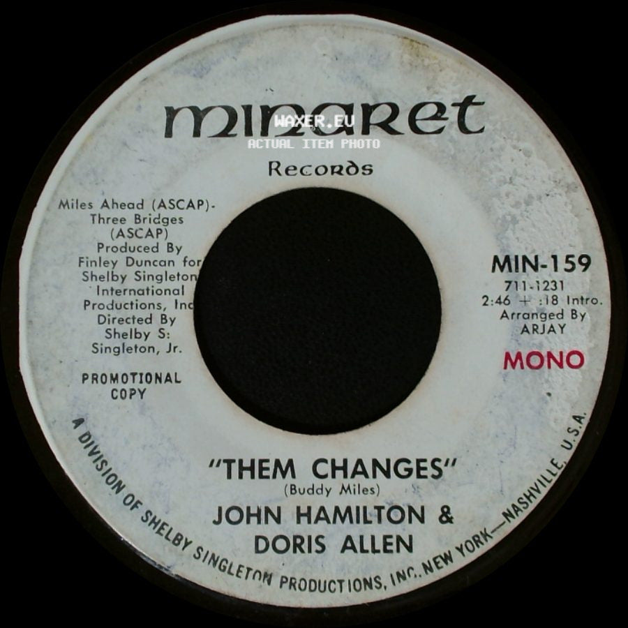 John Hamilton & Doris Allen - Them Changes / Them Changes side B
