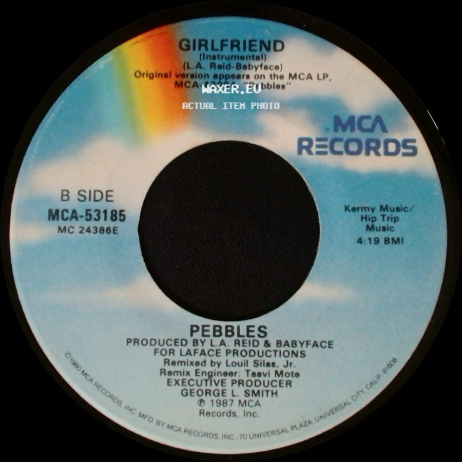 Pebbles - Girlfriend / Girlfriend (Instrumental) side B