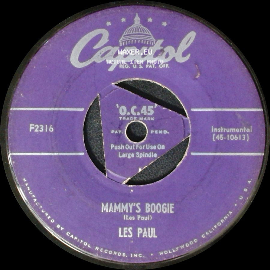 Les Paul And Mary Ford / Les Paul - Bye Bye Blues / Mammy's Boogie side B