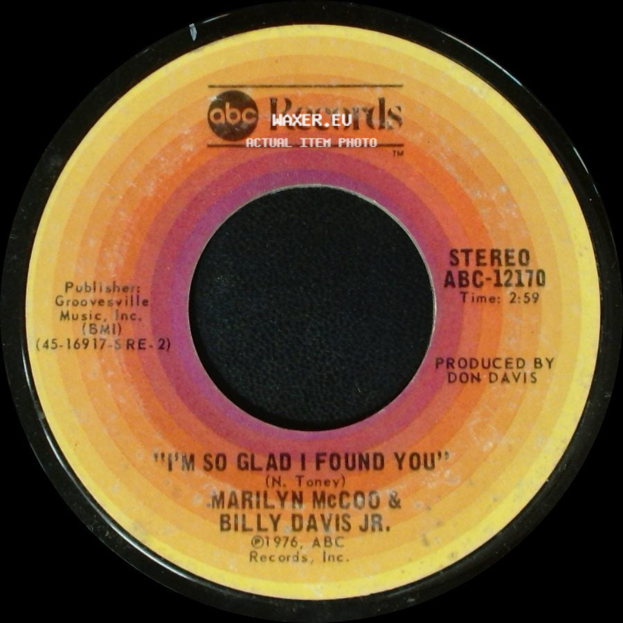 Marilyn Mccoo & Billy Davis Jr. - I Hope We Get To Love In Time / I'm So Glad I Found You side B