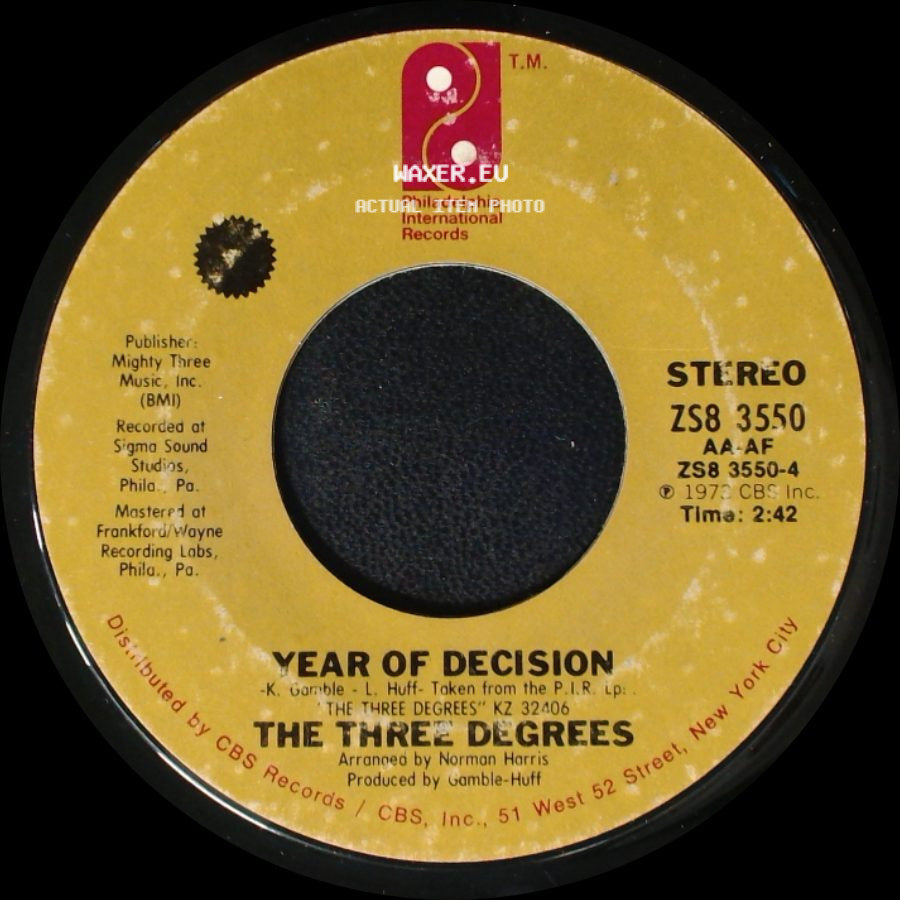 The Three Degrees - Year Of Decision / When Will I See You Again side A