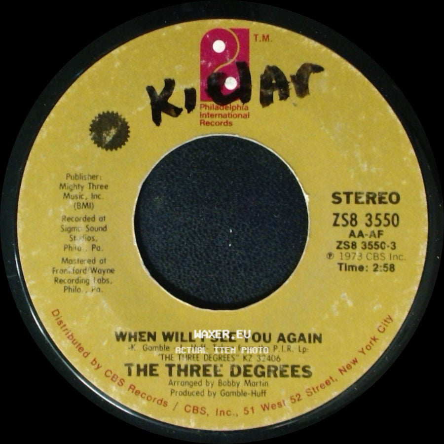 The Three Degrees - Year Of Decision / When Will I See You Again side B