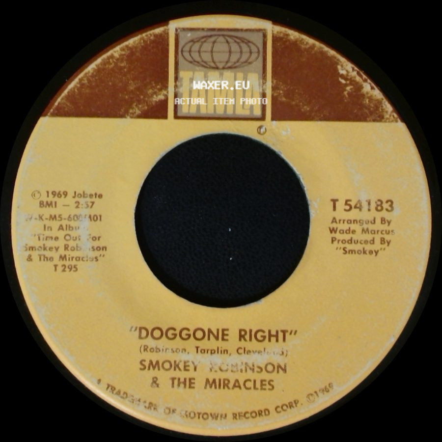 Smokey Robinson & The Miracles - Doggone Right / Here I Go Again side A