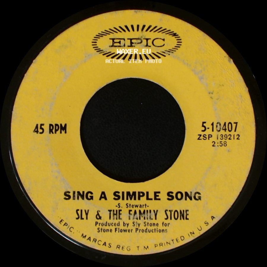Sly & The Family Stone - Everyday People / Sing A Simple Song side B