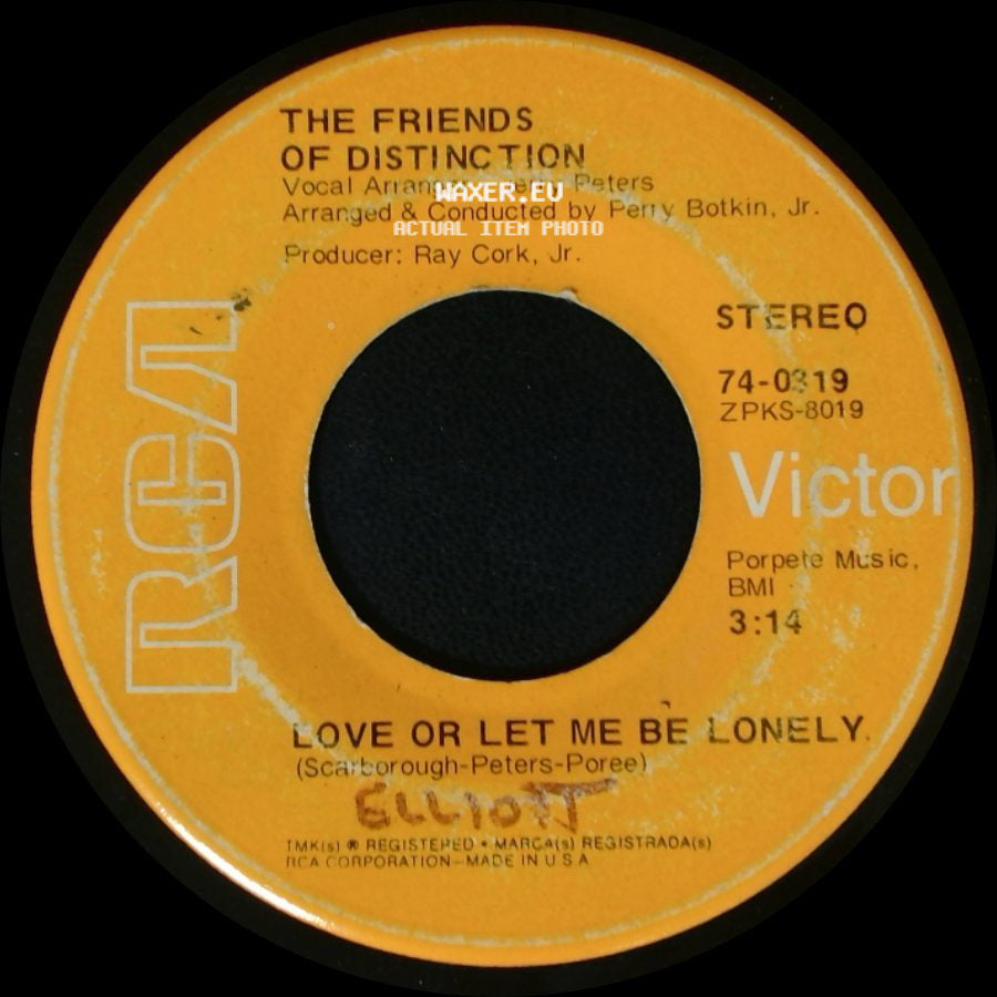 The Friends Of Distinction - This Generation / Love Or Let Me Be Lonely side B