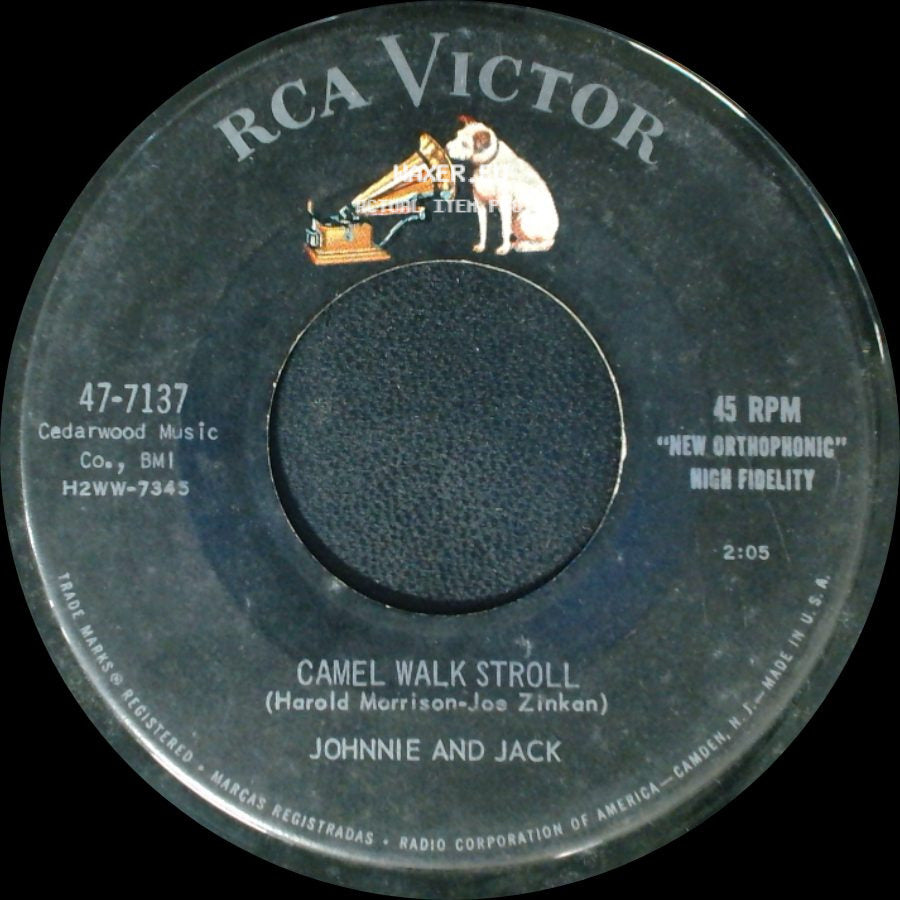 Johnnie And Jack - Stop The World / Camel Walk Stroll side B
