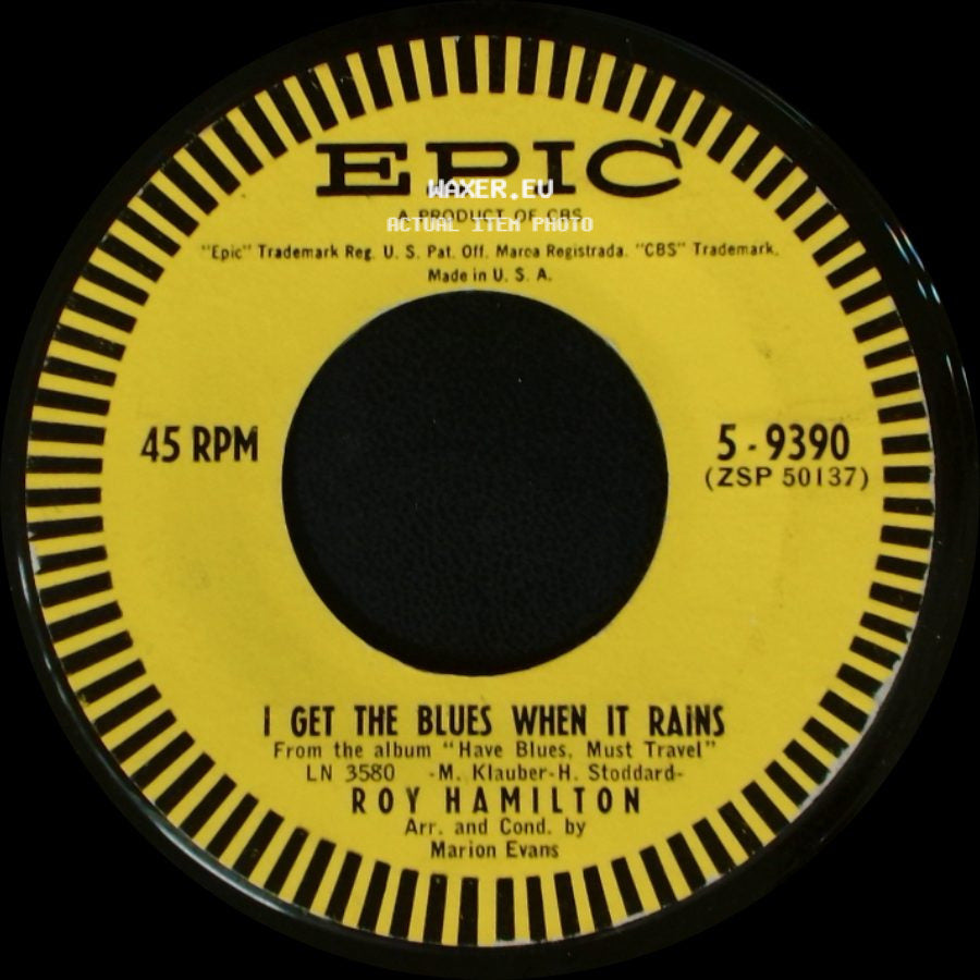 Roy Hamilton - The Clock / I Get The Blues When It Rains side B