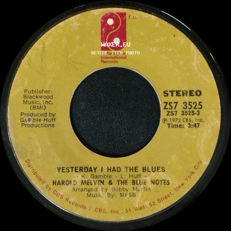 Harold Melvin & The Blue Notes - Ebony Woman / Yesterday I Had The Blues side B