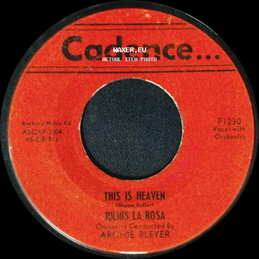 Julius La Rosa - Anywhere I Wander / This Is Heaven side B
