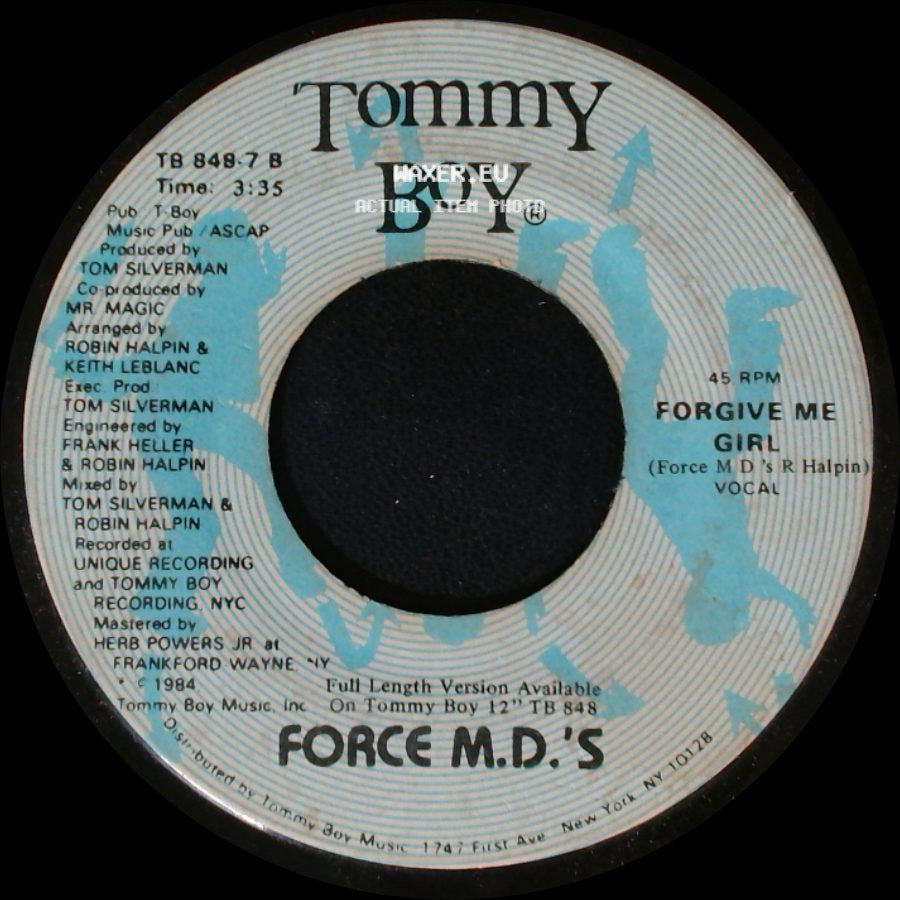 Force M.D.'s - Tears / Forgive Me Girl side B