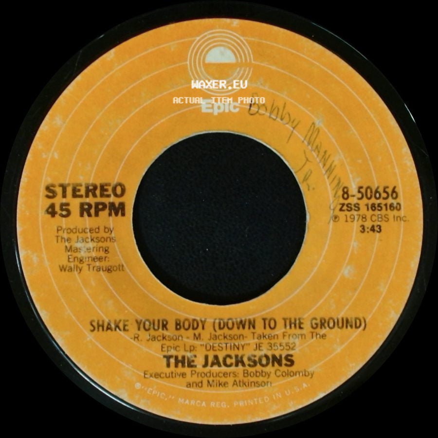 The Jacksons - Shake Your Body (Down To The Ground) / That's What You Get (For Being Polite) side A