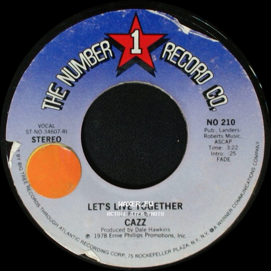 Cazz - This Is My Music / Lets Live Together side B