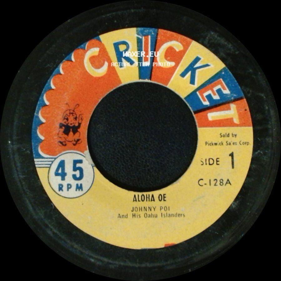 Johnny Poi And His Oahu Islanders - Aloha Oe / Hawaiian Drums side A