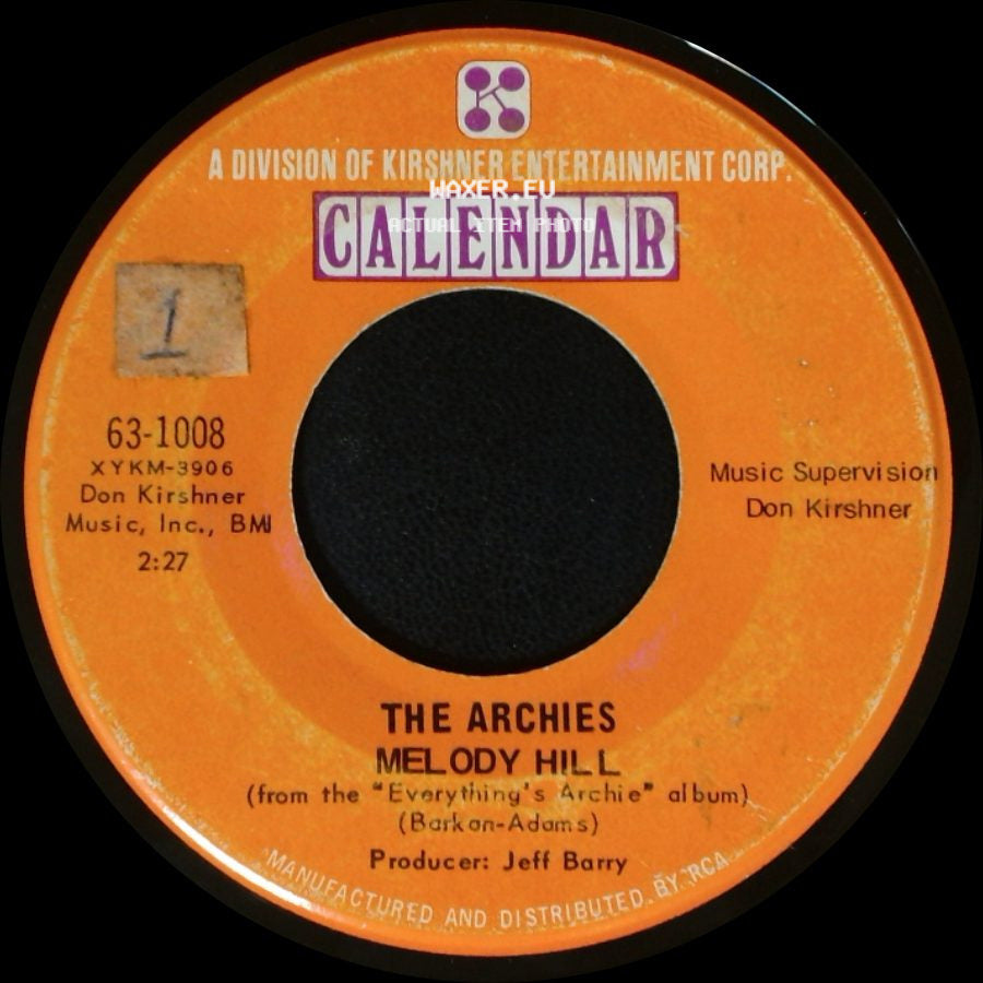 The Archies - Sugar, Sugar / Melody Hill side B