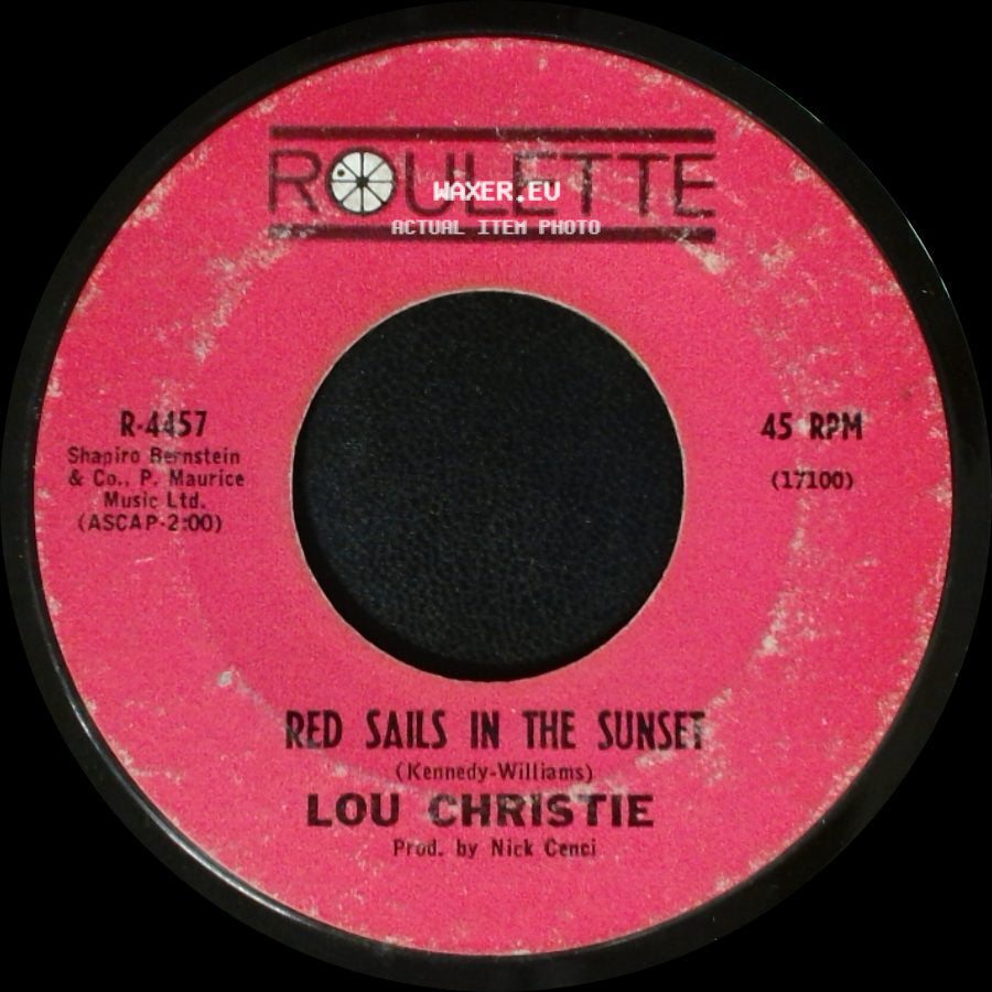 Lou Christie - The Gypsy Cried / Red Sails In The Sunset side B