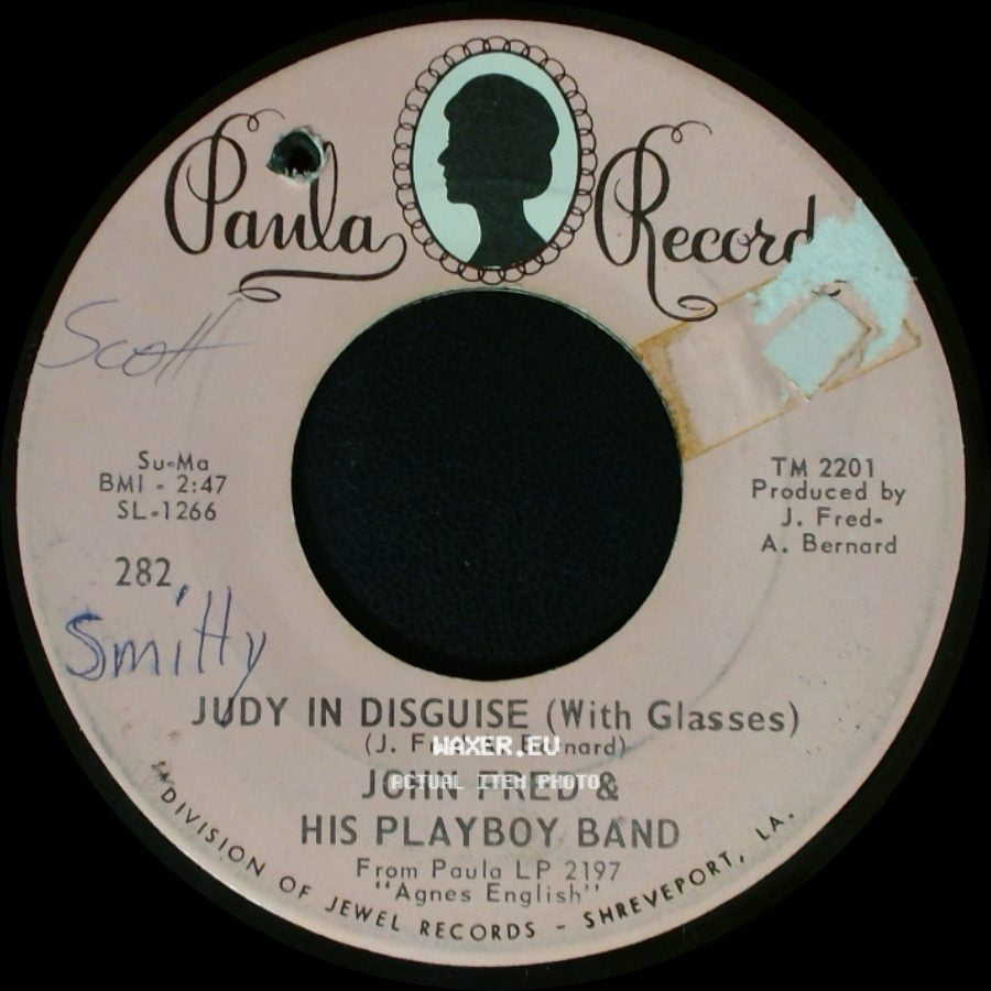 John Fred & His Playboy Band - Judy In Disguise (With Glasses) / When The Lights Go Out side A