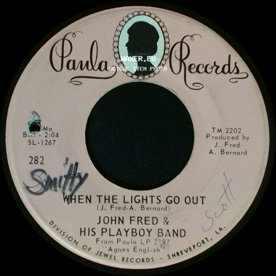 John Fred & His Playboy Band - Judy In Disguise (With Glasses) / When The Lights Go Out side B