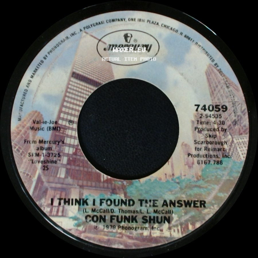 Con Funk Shun - Chase Me / I Think I Found The Answer side B