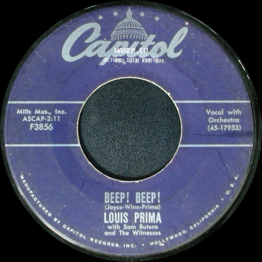Louis Prima / Louis Prima With Sam Butera And The Witnesses - Beep! Beep! / Buona Sera side A