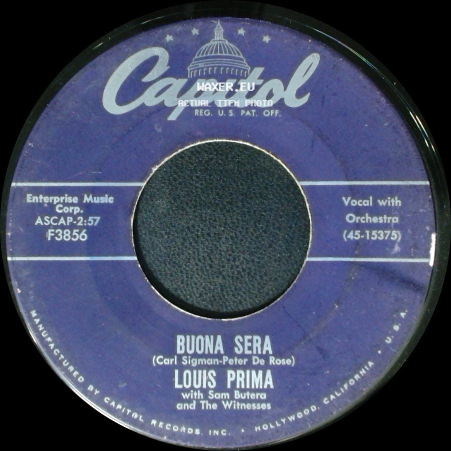 Louis Prima / Louis Prima With Sam Butera And The Witnesses - Beep! Beep! / Buona Sera side B