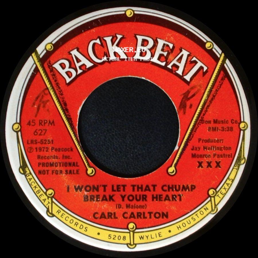 Carl Carlton - Why Don't They Leave Us Alone / I Won't Let That Chump Break Your Heart side B