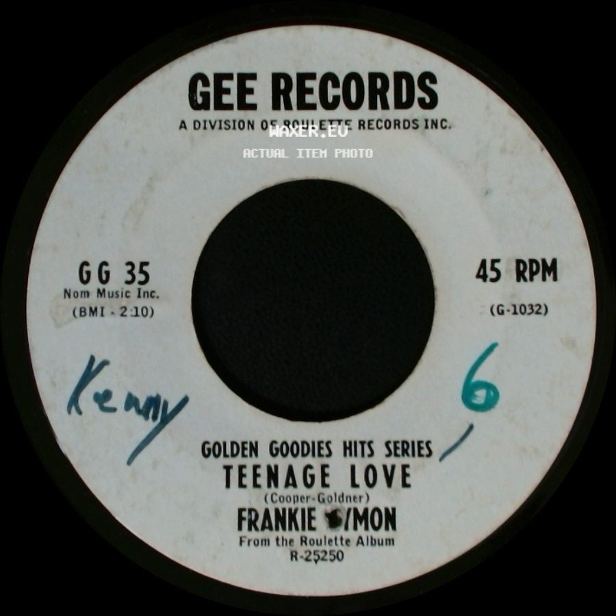 Frankie Lymon / Frankie Simon - I'm Not A Know It All / Teenage Love side B