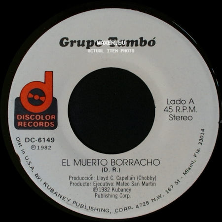 Grupo Tambó - El Muerto Borracho / Merengue Con Trombones side A