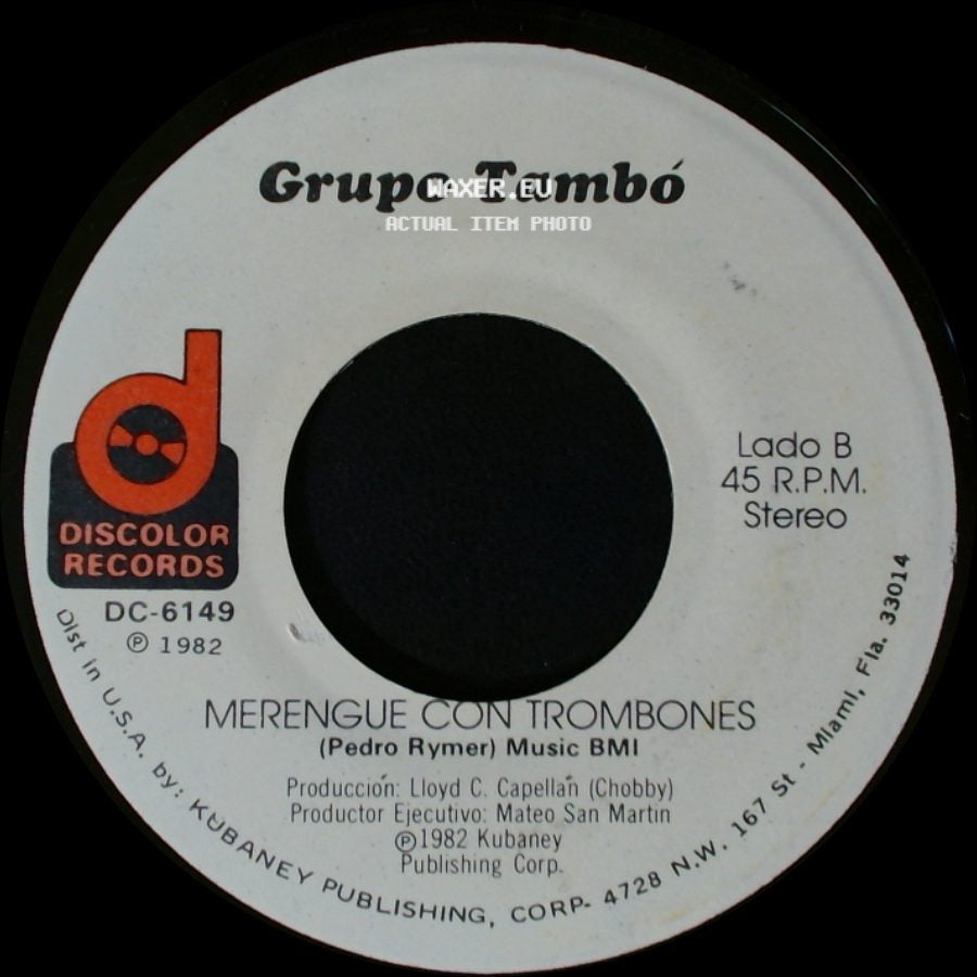 Grupo Tambó - El Muerto Borracho / Merengue Con Trombones side B