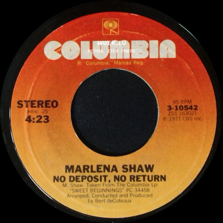 Marlena Shaw - Yu-Ma/Go Away Little Boy / No Deposit, No Return side B