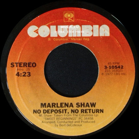 Marlena Shaw - Yu-Ma/Go Away Little Boy / No Deposit, No Return side B