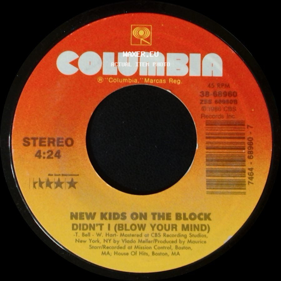 New Kids On The Block - Didn't I (Blow Your Mind) / Hangin' Tough side A