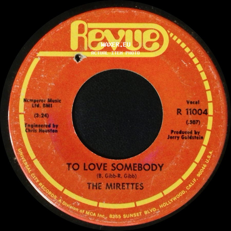 The Mirettes - To Love Somebody / In The Midnight Hour side A