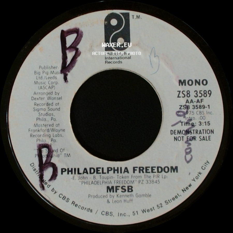 Mfsb - Philadelphia Freedom / Philadelphia Freedom side B