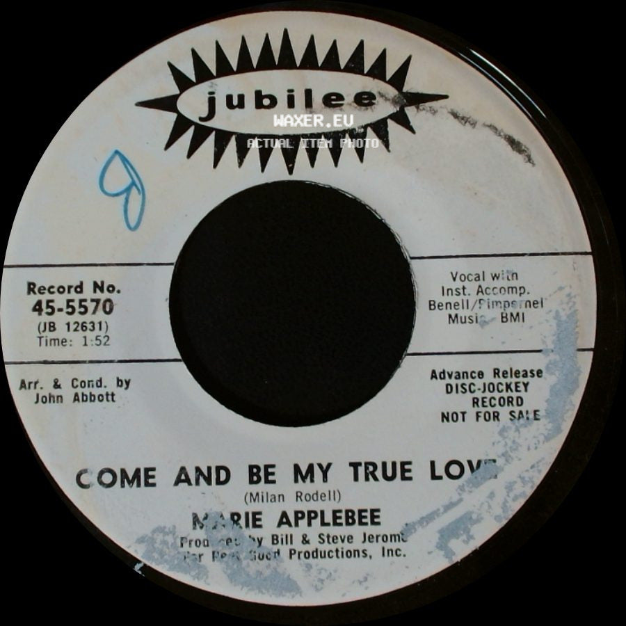 Marie Applebee - Come And Be My True Love / Dear Mrs. Applebee side A
