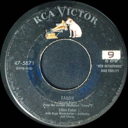Eddie Fisher With Hugo Winterhalter's Orchestra And Chorus / Eddie Fisher - Count Your Blessings / Fanny side B