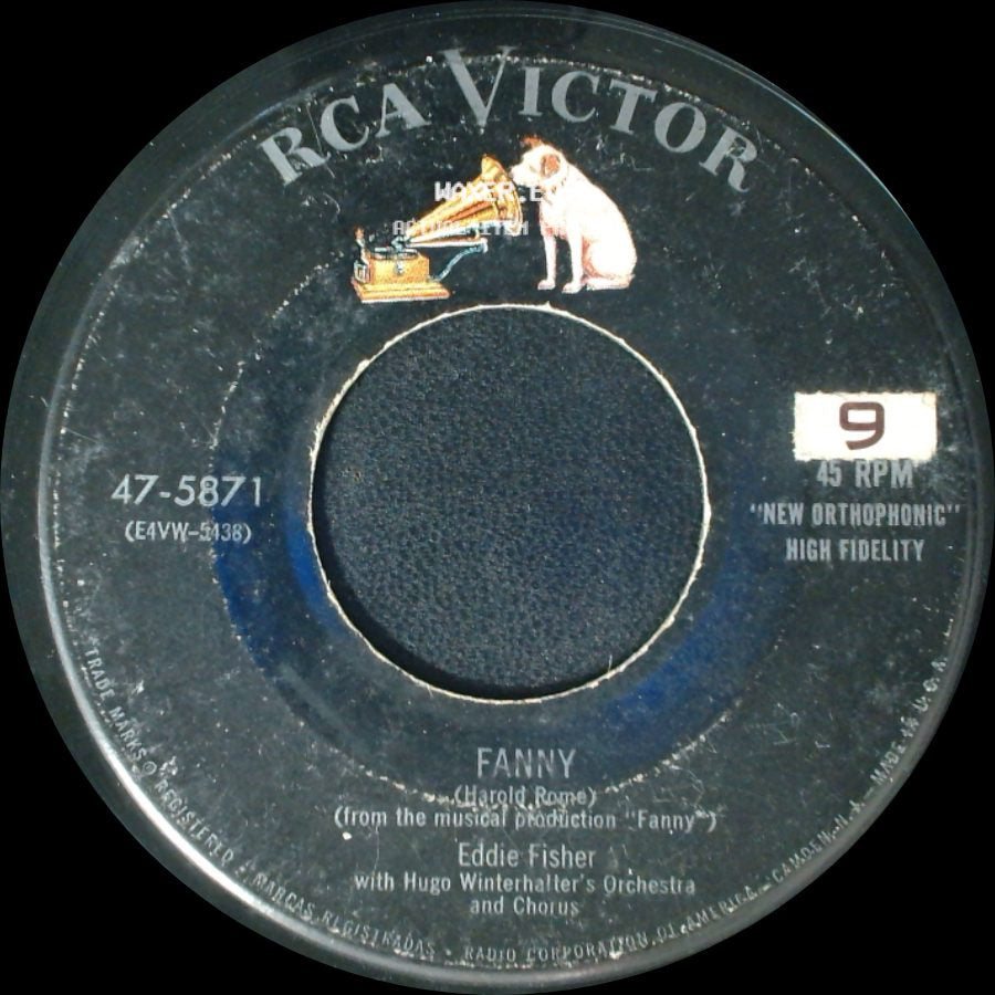 Eddie Fisher With Hugo Winterhalter's Orchestra And Chorus / Eddie Fisher - Count Your Blessings / Fanny side B