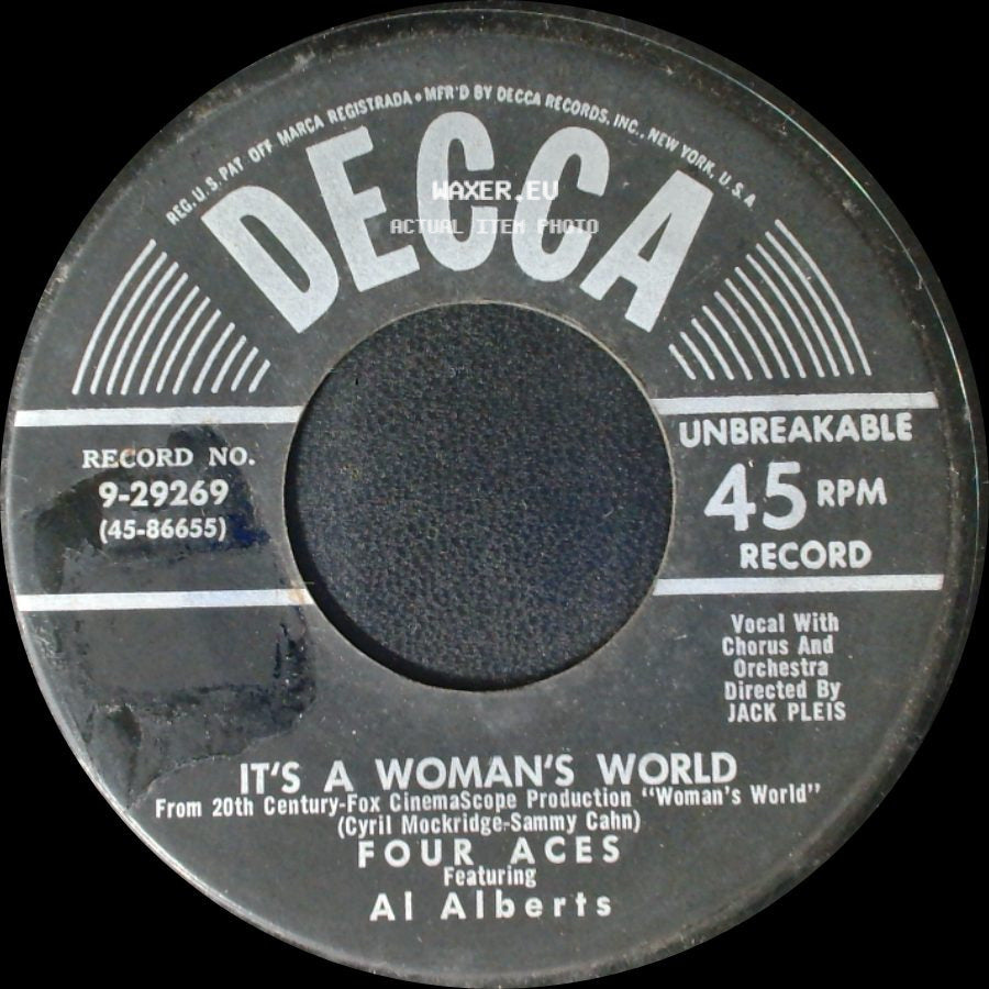 Four Aces Featuring Al Alberts - It's A Woman's World / The Cuckoo Bird In The Pickle Tree side A
