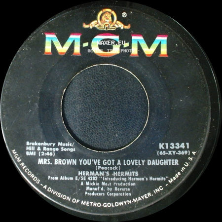 Herman's Hermits - I Gotta Dream On / Mrs. Brown You've Got A Lovely Daughter side B