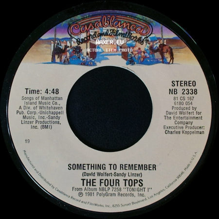 The Four Tops - Something To Remember / When She Was My Girl side A