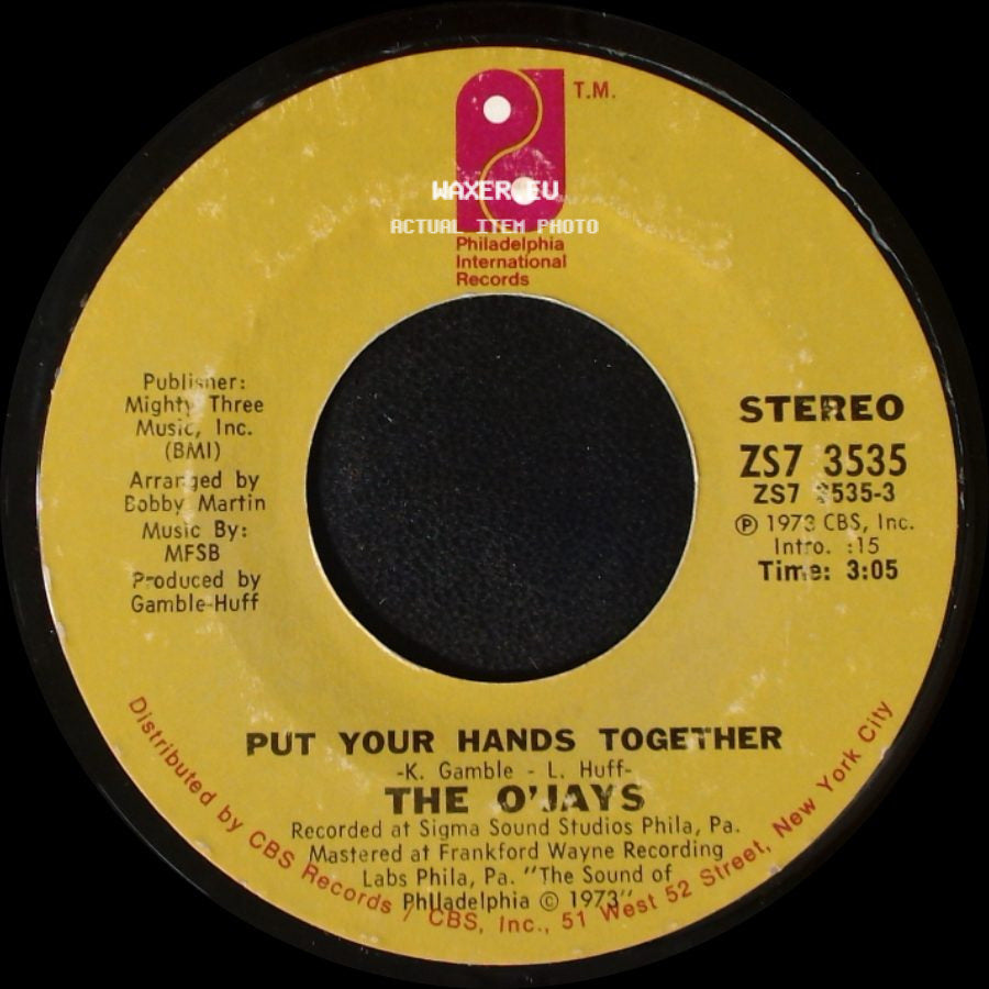 The O'jays - You Got Your Hooks In Me / Put Your Hands Together side B