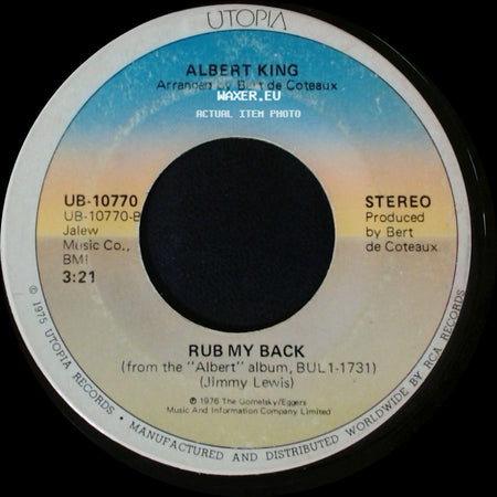 Albert King - Guitar Man / Rub My Back side B