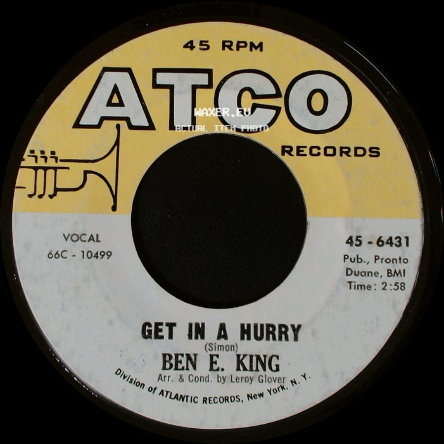 Ben E. King - I Swear By Stars Above / Get In A Hurry side B